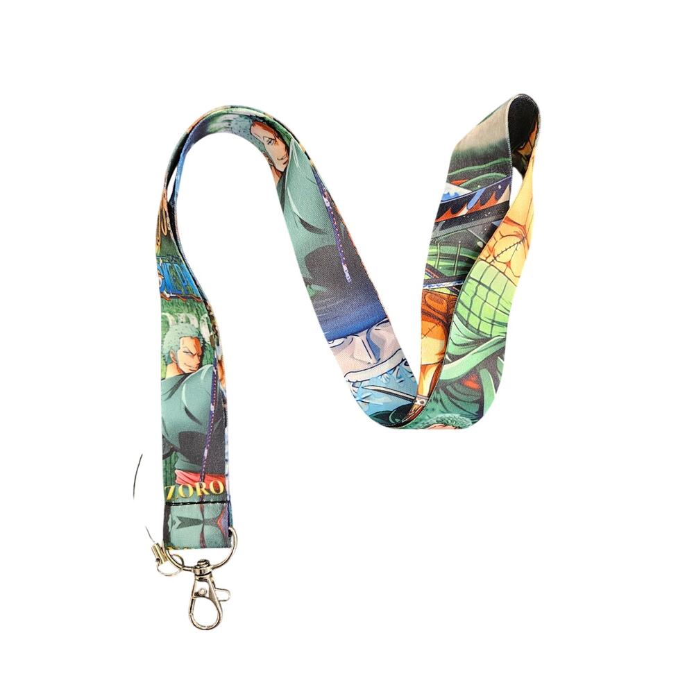 One Piece Roronoa Zoro Anime Lanyard | Roronoa Zoro Keychain Strap Otaku Gift